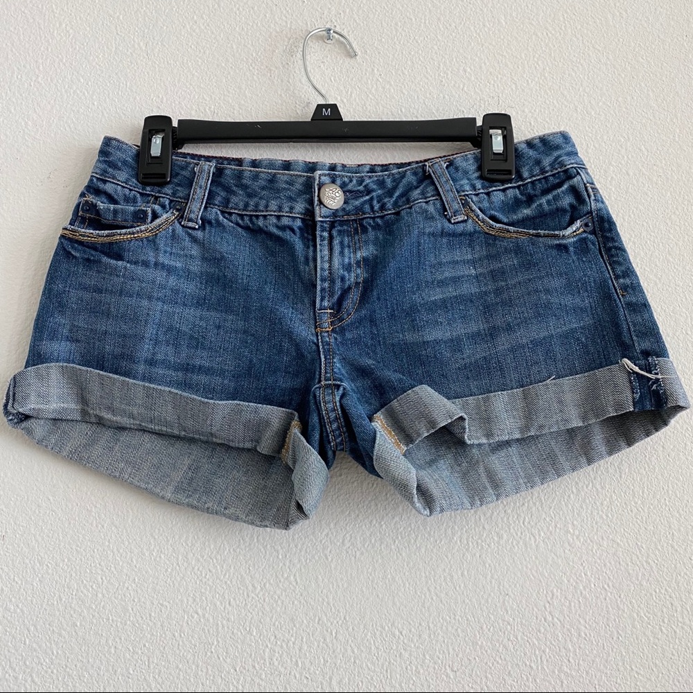 American Eagle Shortie Jean Shorts Cuffed